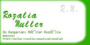 rozalia muller business card